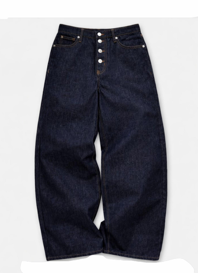 Loose Fit Wide Leg Denim Pants