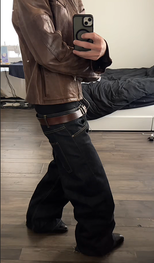 Fishbone Adjust Raw Denim Flare Pants