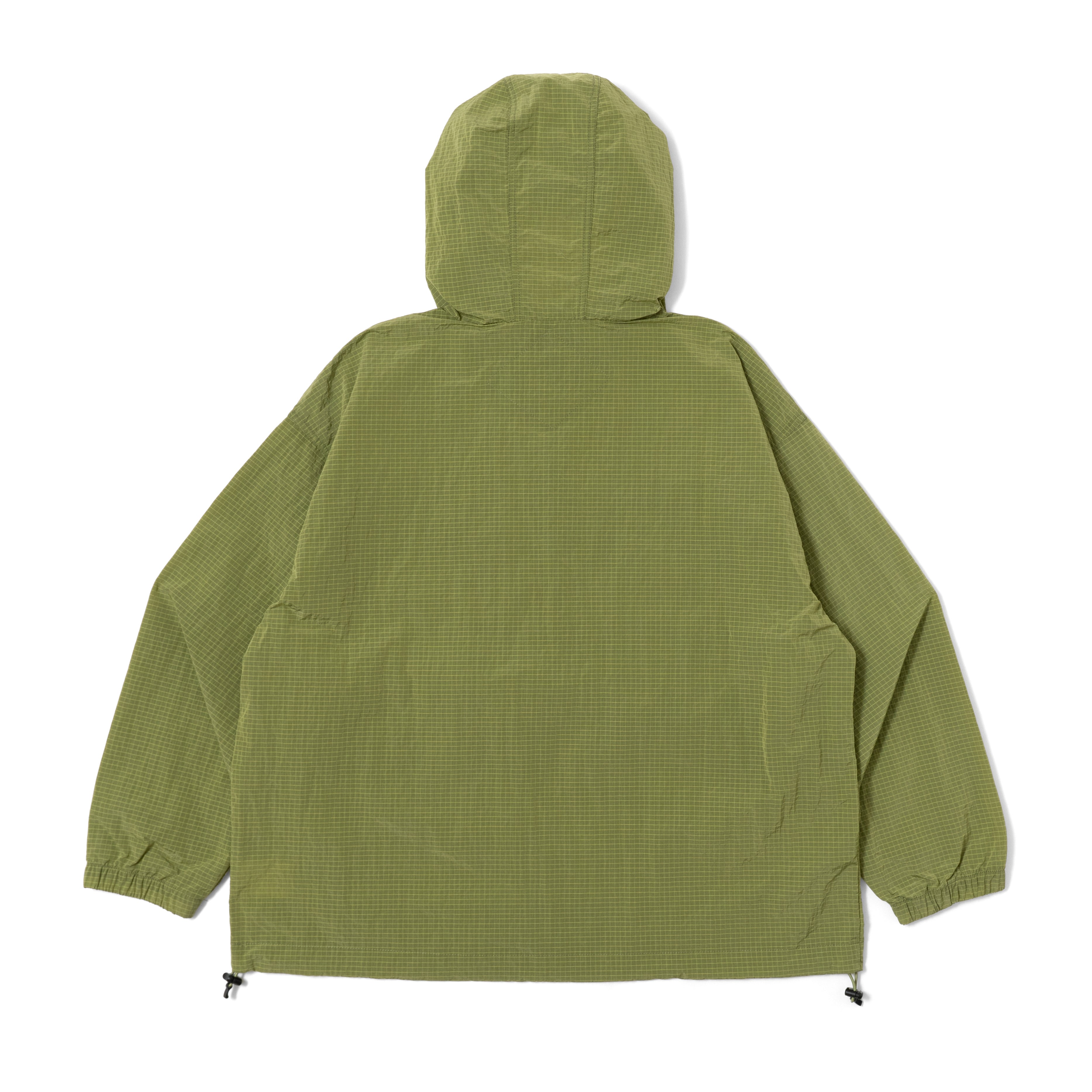 Half Zip Grid Anorak Hooded Windbreaker