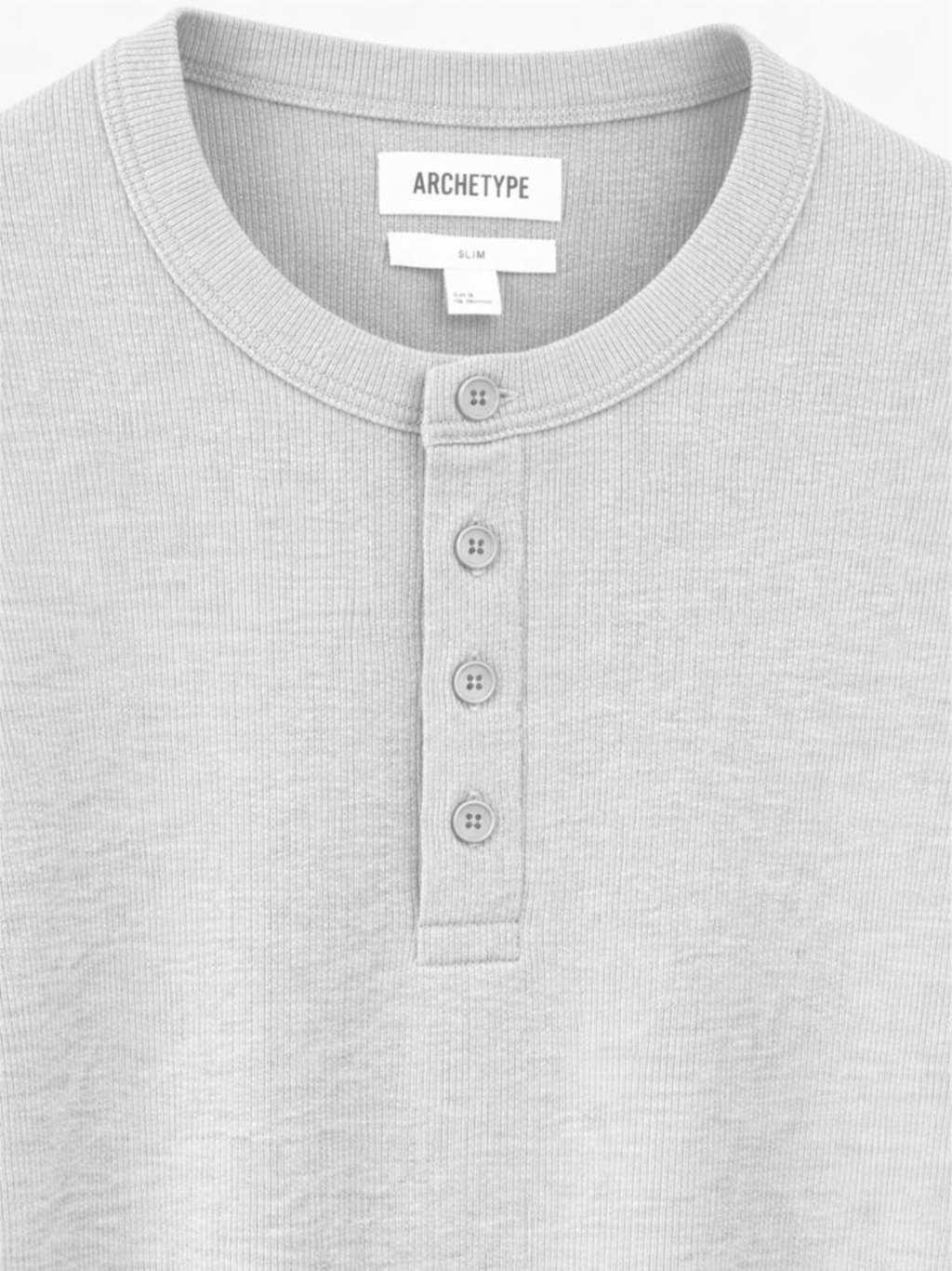 The Slim Crop Henley Longsleeve | White