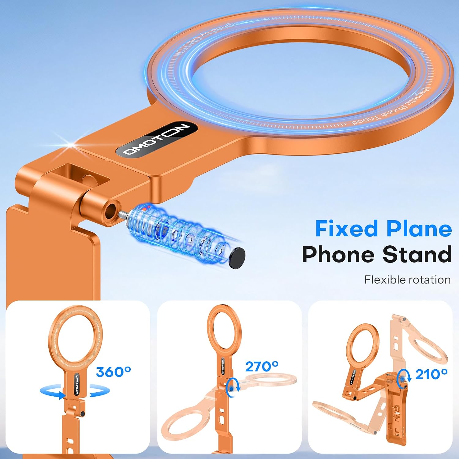 Portable Foldable Mini Phone Tripod Stand, 360° Rotation Adjustable Pocket Cell Phone Holder for Selfie Vlog Recording