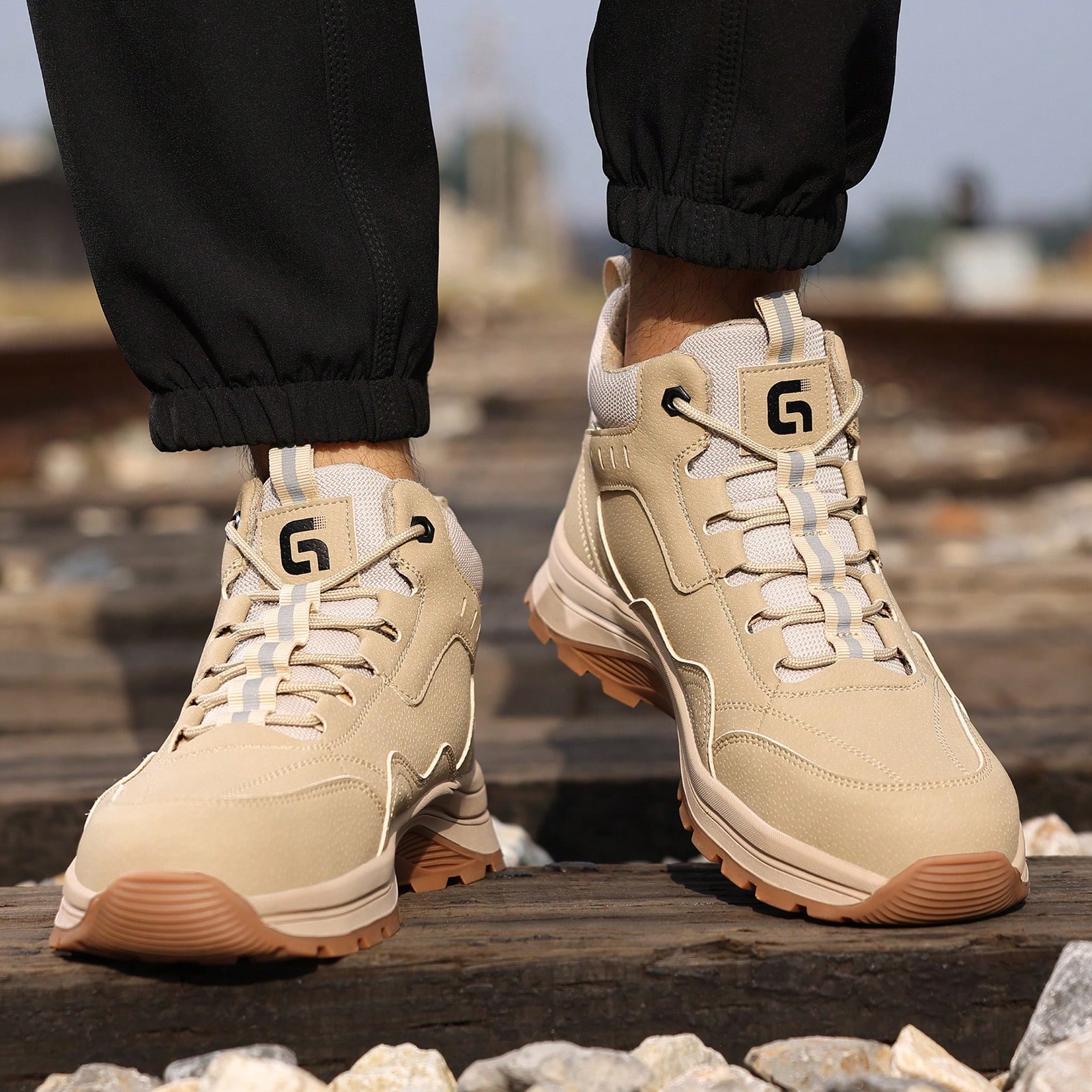 Industrial Work Shoes Men's Women's Rubber Outsole Wear-resistant Steel Toe Safety Shoes