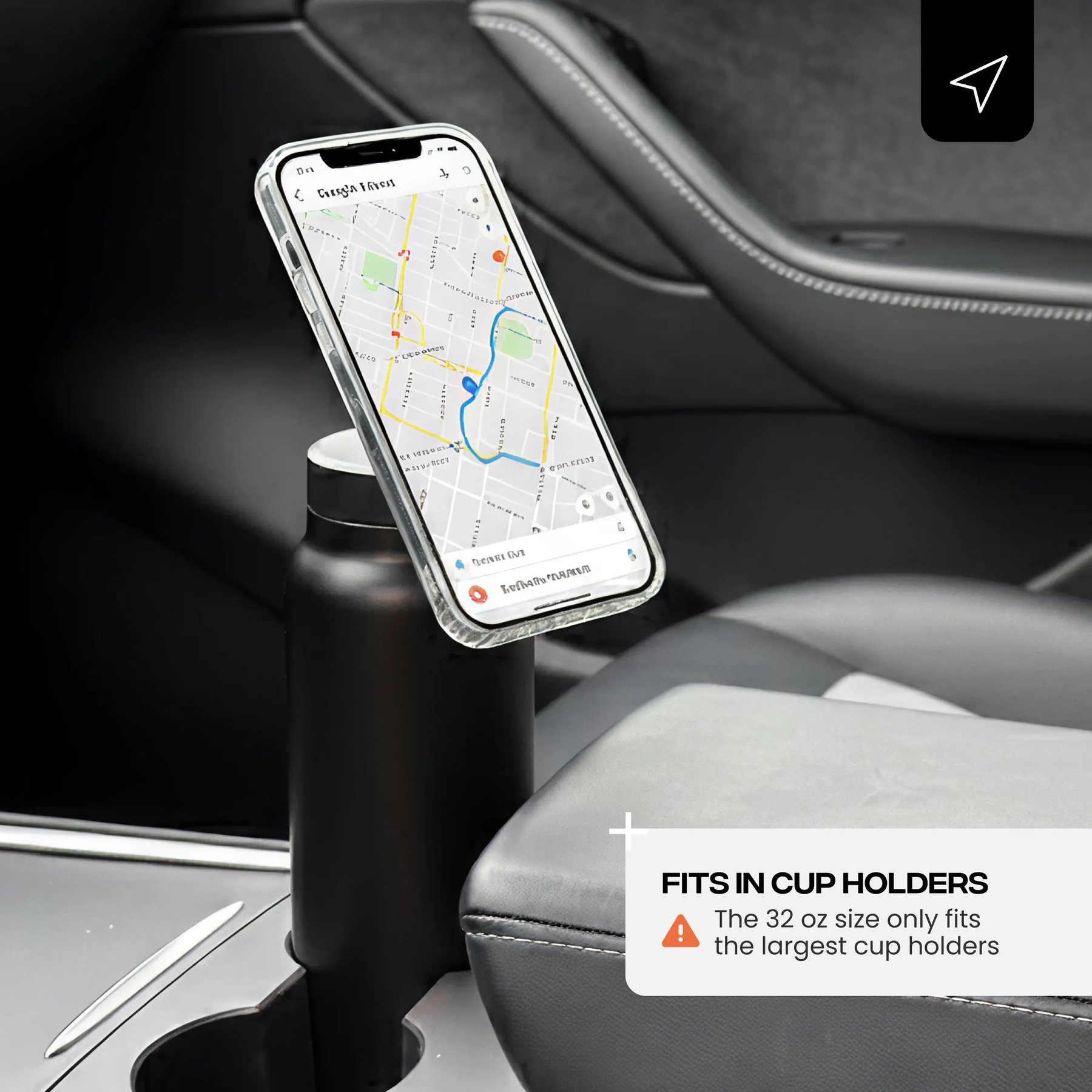 Magnetic Water Bottle With Built‑In Phone Holder, Insulated Stainless Steel Travel Tumbler for Gym Travel Outdoor