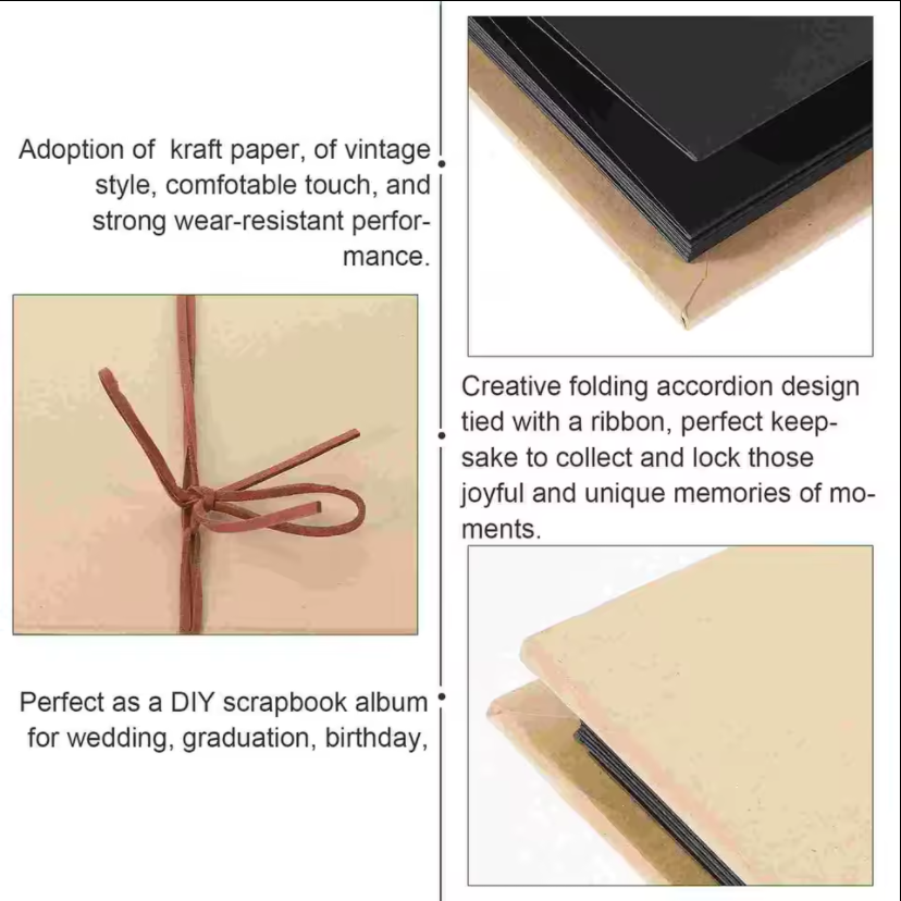 Accordion-Style Folding Scrapbook Album
