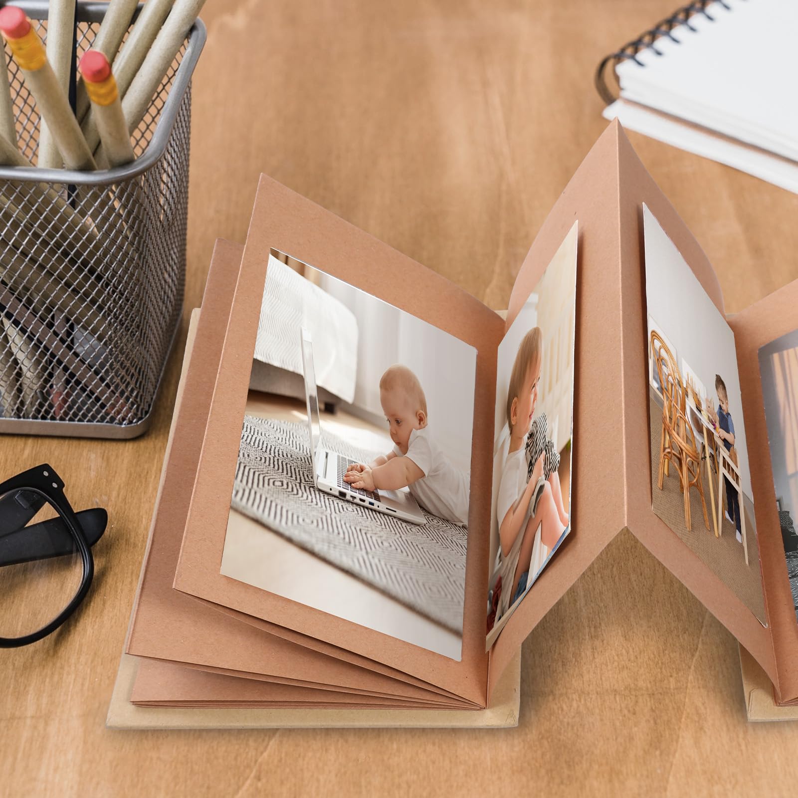 Accordion-Style Folding Scrapbook Album