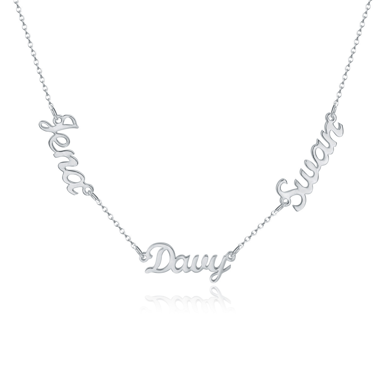 2026 Multiple Names Custom Cut Necklace