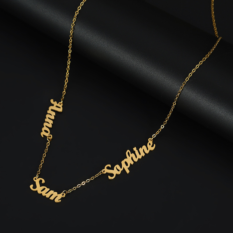 2026 Multiple Names Custom Cut Necklace