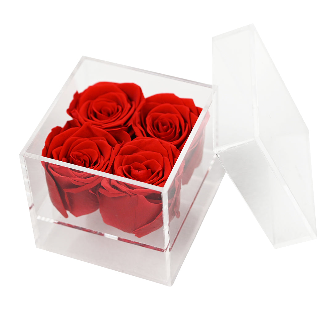 Eternal Rose Box with Engraved Necklace - Gift Set