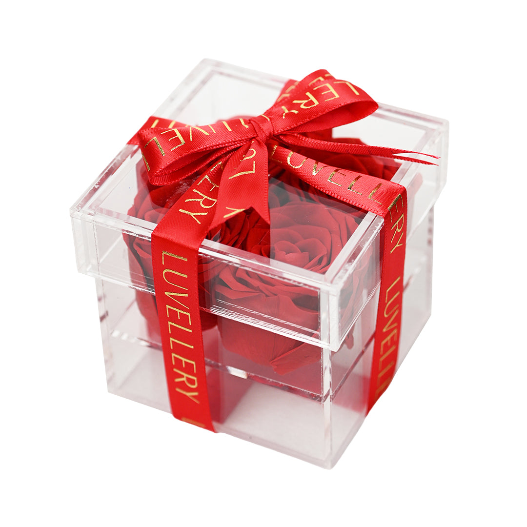 Eternal Rose Box with Engraved Necklace - Gift Set