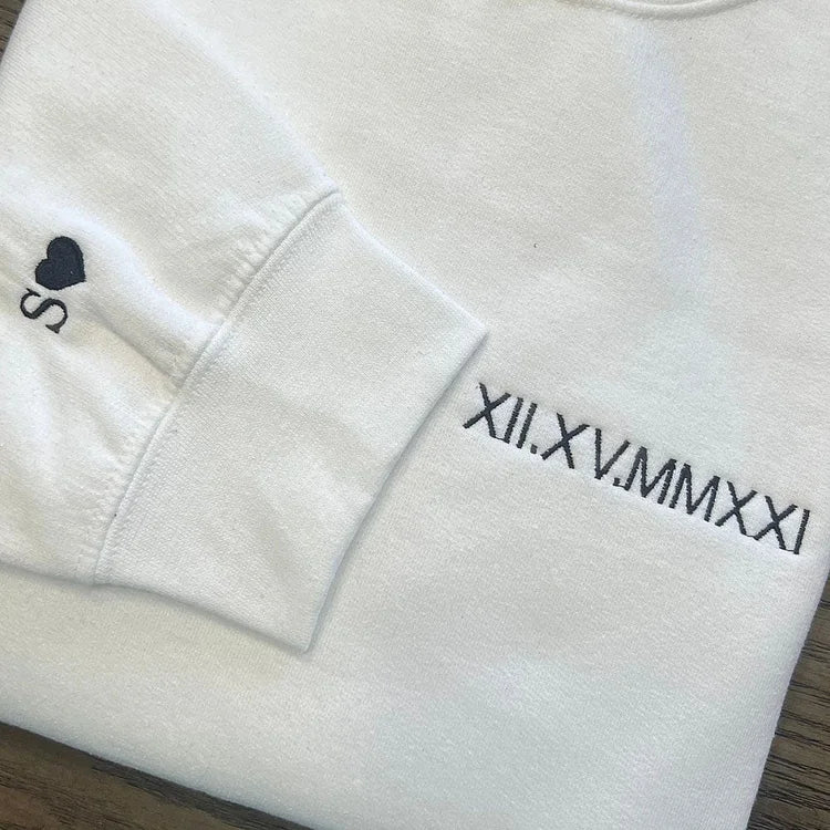 Custom Roman Numeral Date Couple's Sweatshirt💕 - Buy 2 Get 1 Free !!!