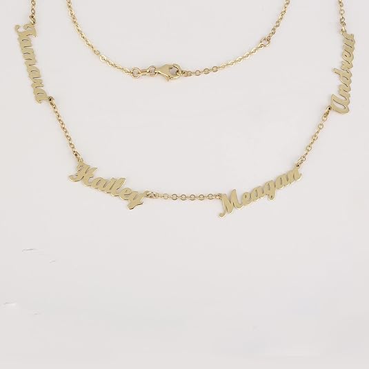 2026 Multiple Names Custom Cut Necklace