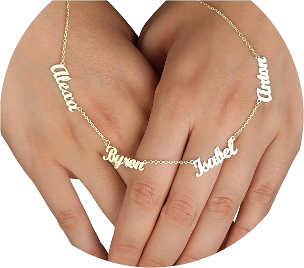 2026 Multiple Names Custom Cut Necklace