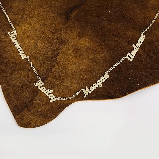 2026 Multiple Names Custom Cut Necklace