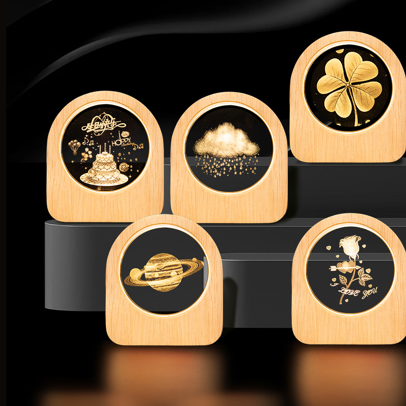 Custom LED Wooden Night Light