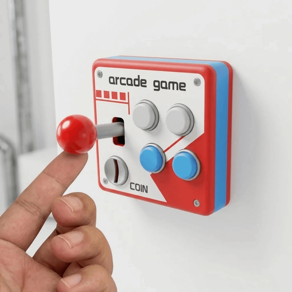 Arcade Game Light Switch Cover, Retro Game Joystick Wall Switch Decor