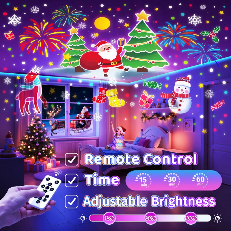 Remote Kids Night Light Baby ProjectorLight forKids