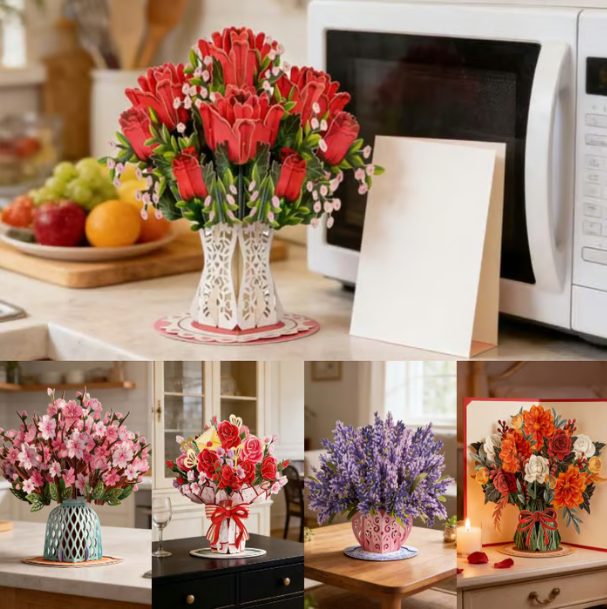 🌼💌 Forever-Blooming 3D Flower Pop-Up Card