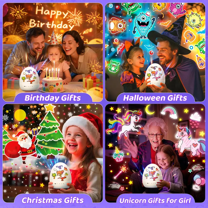 Remote Kids Night Light Baby ProjectorLight forKids