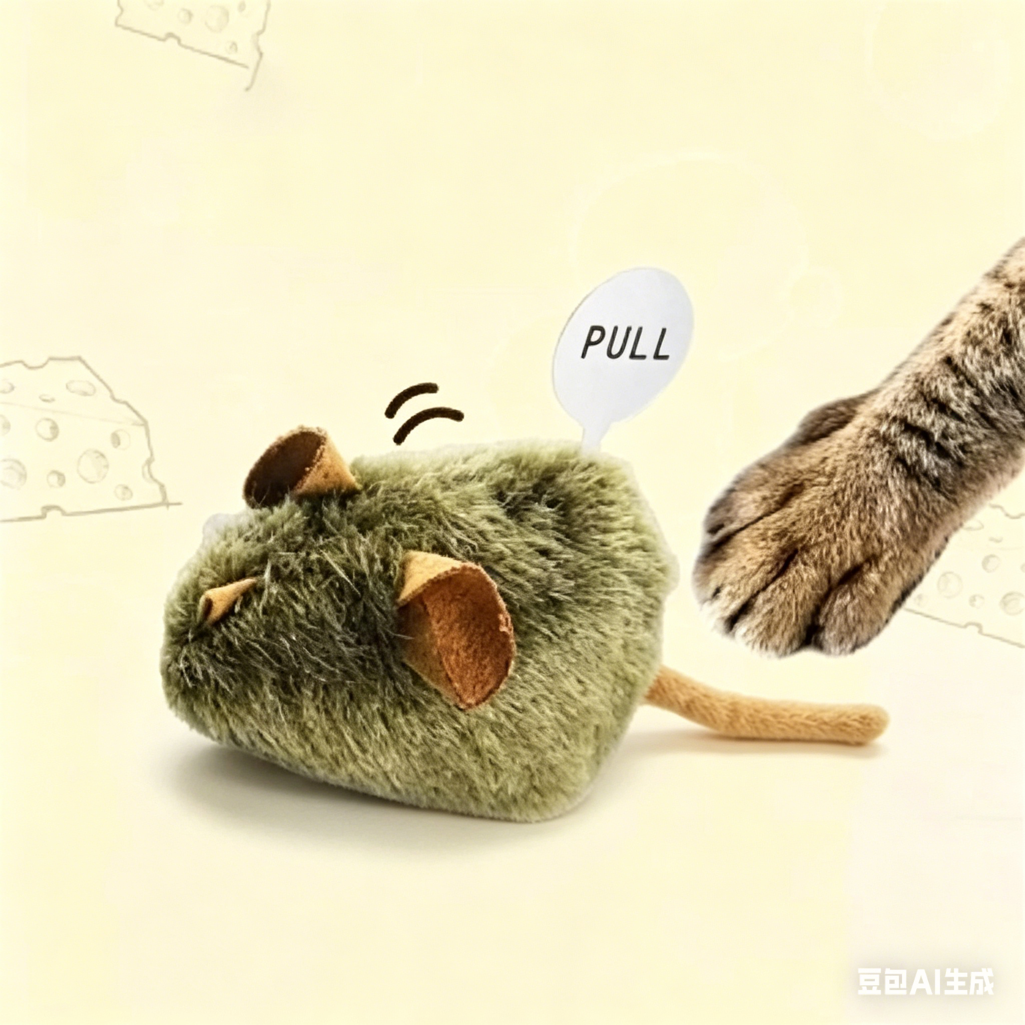 Realistic Squeaky Mouse Toy