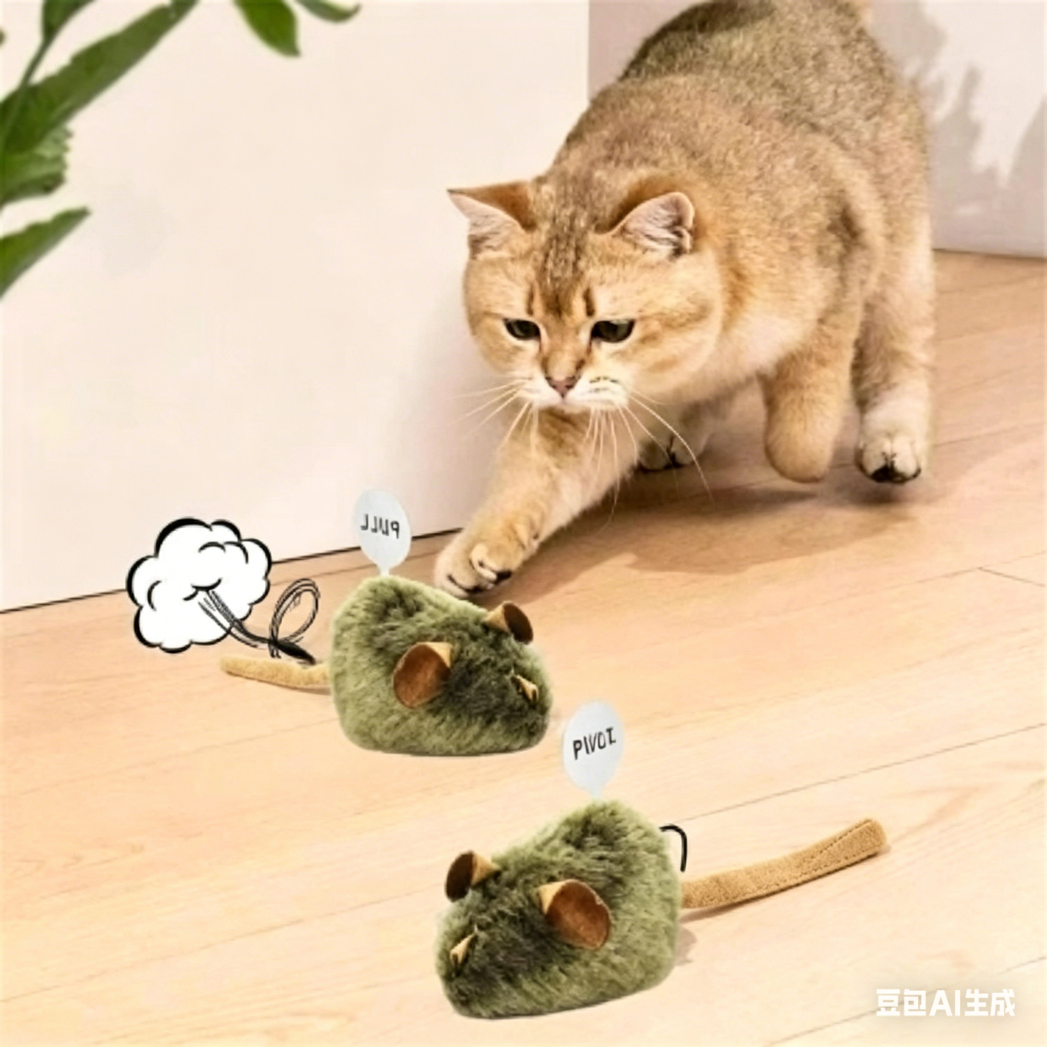 Realistic Squeaky Mouse Toy