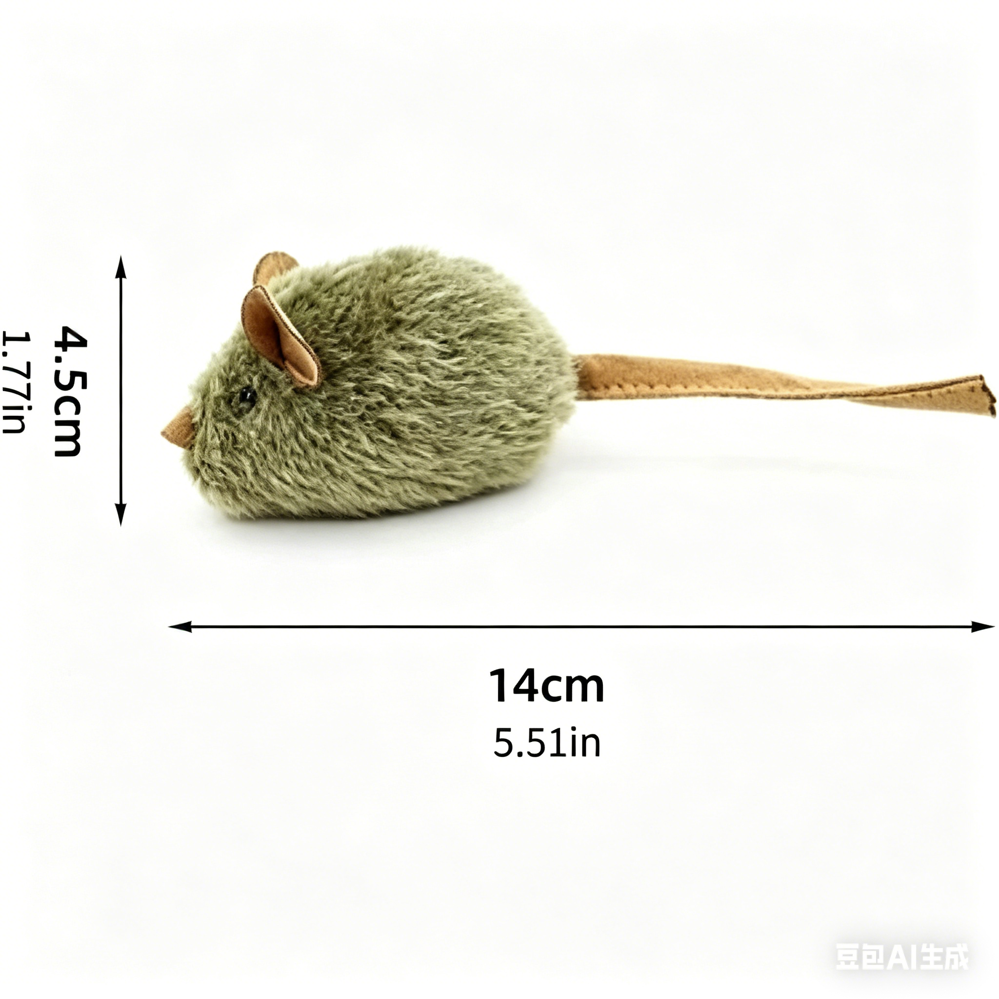 Realistic Squeaky Mouse Toy