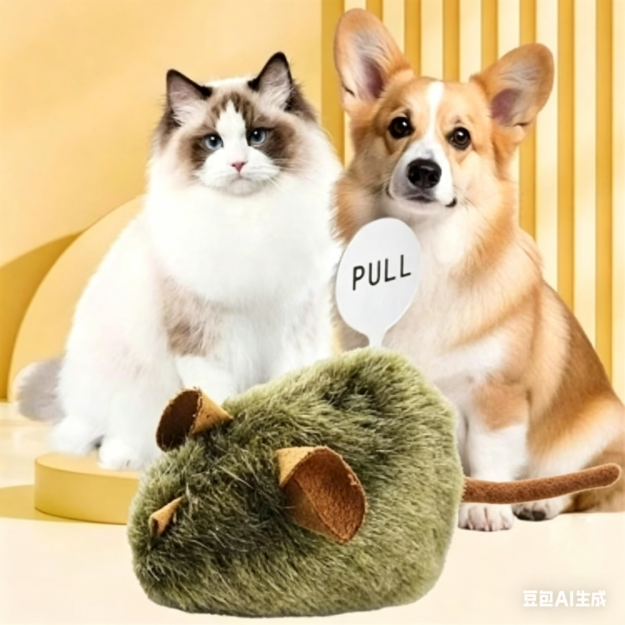 Realistic Squeaky Mouse Toy