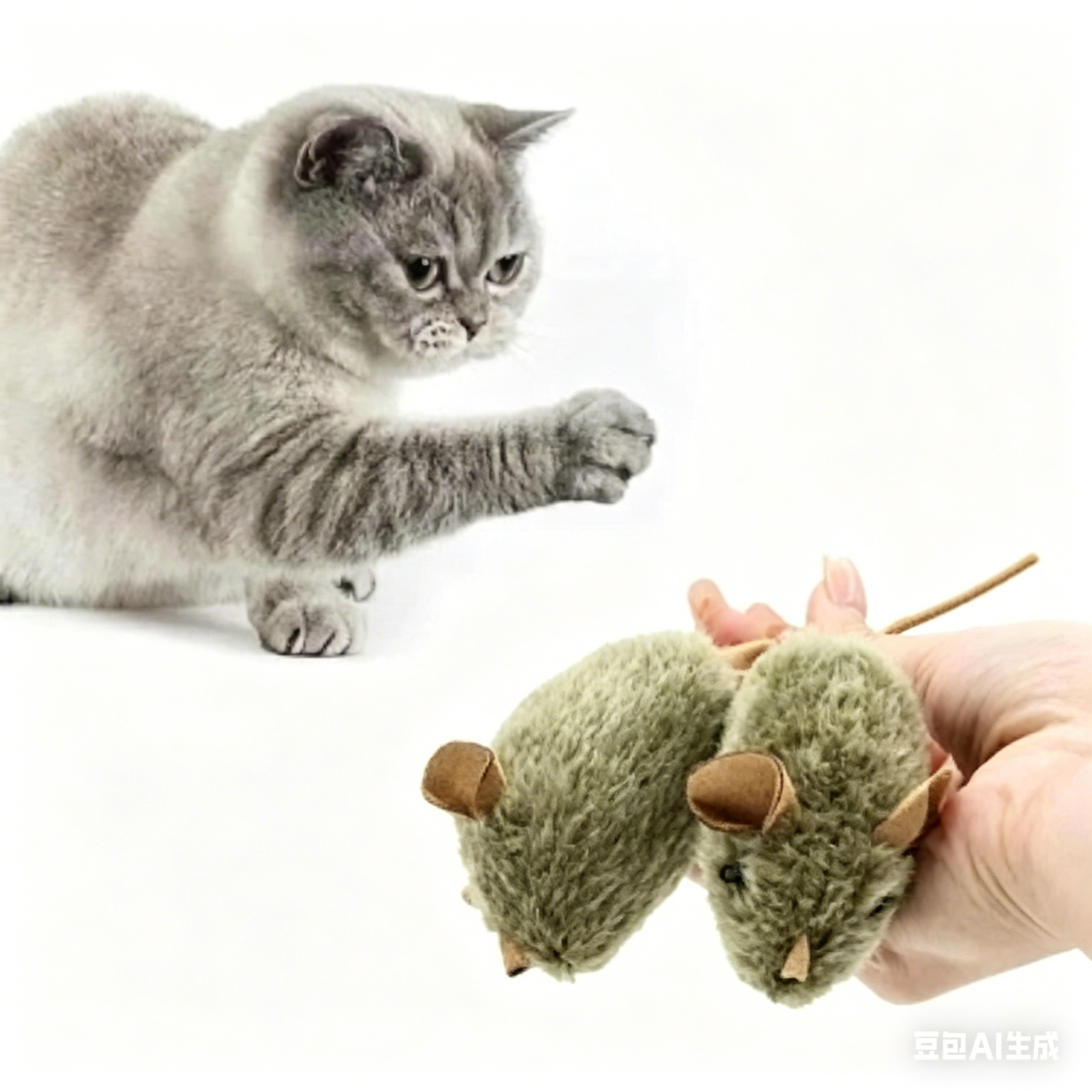 Realistic Squeaky Mouse Toy