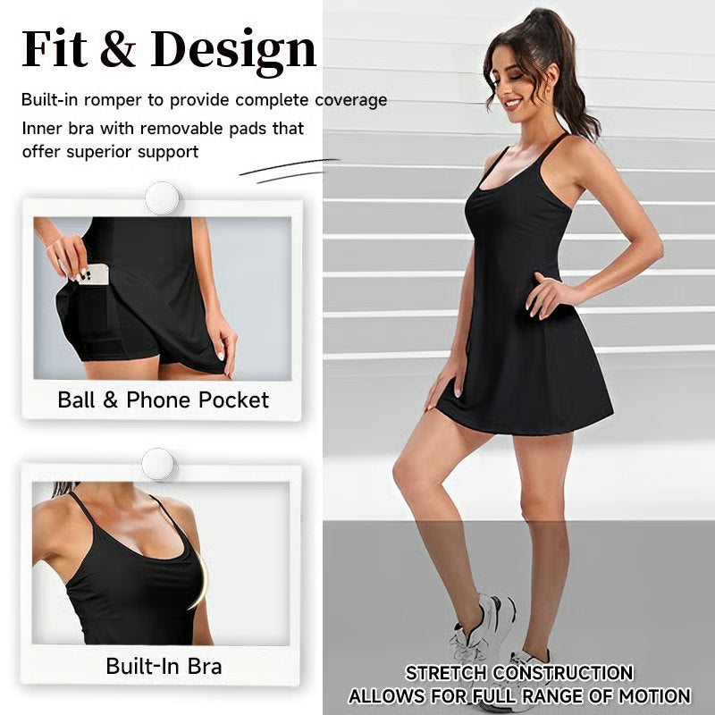 The Ultimate Tummy Control Backless Active Dress