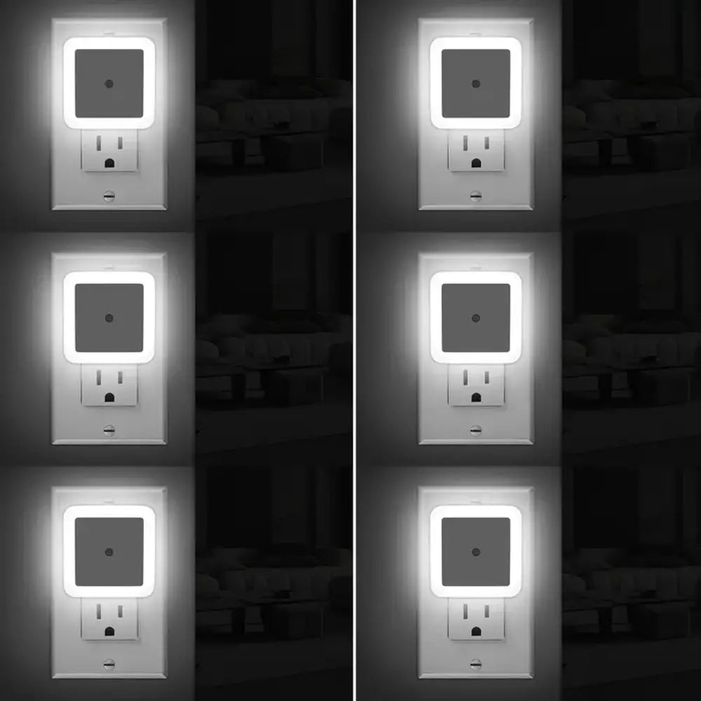 Six LED night lights for bedrooms, hallways and other indoor spaces