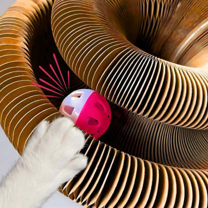 Foldable Cat Scratching Board With Bell Accordion