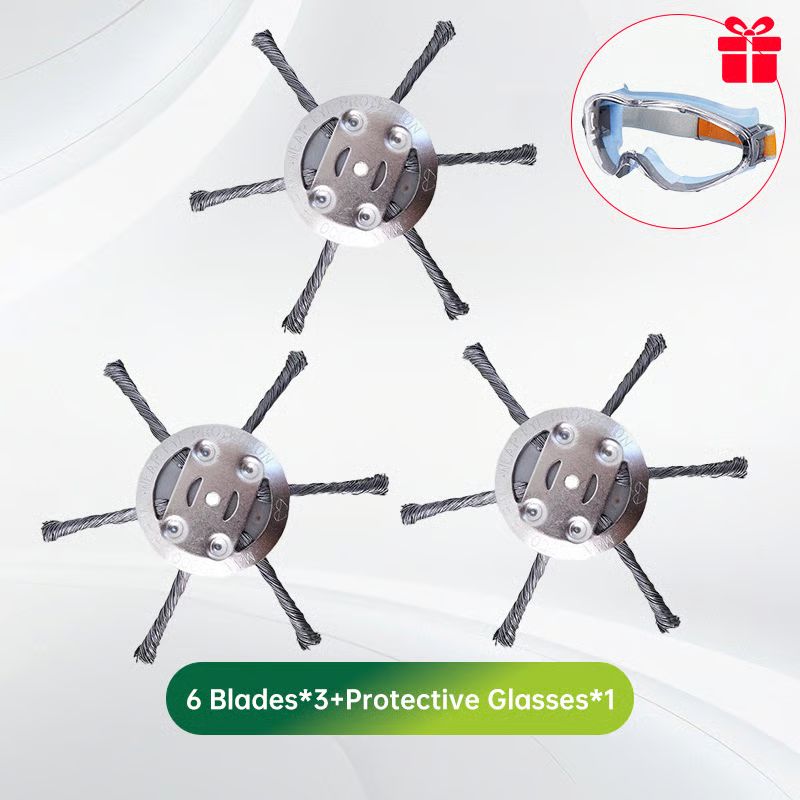 🔥BUY 2 GET 1 FREE👨‍🌾 6 inch Steel Wire Brush Cutter Trimmer Head