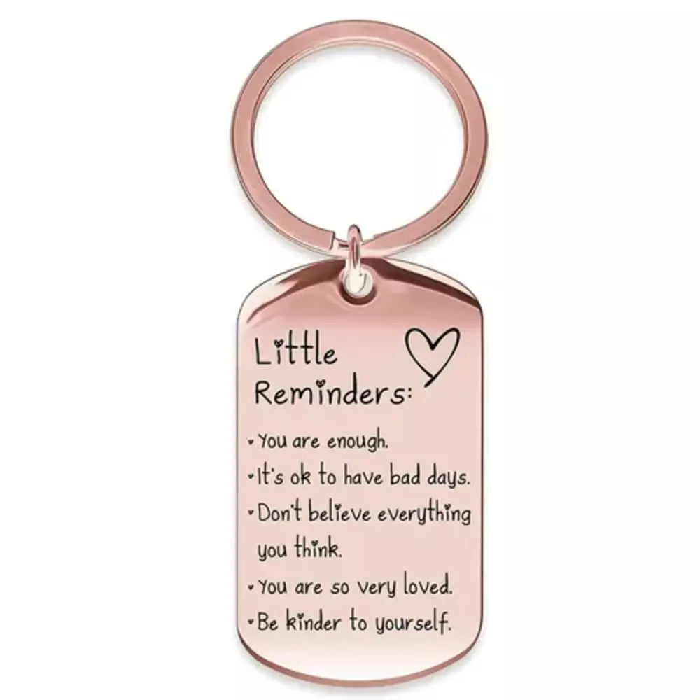 The rose gold inspirational keychain