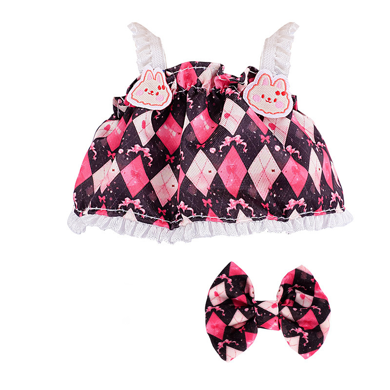 New first and second generation Labubu Labubu party pendant 17cm doll clothes doll sweet skirt
