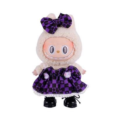 New first and second generation Labubu Labubu party pendant 17cm doll clothes doll sweet skirt