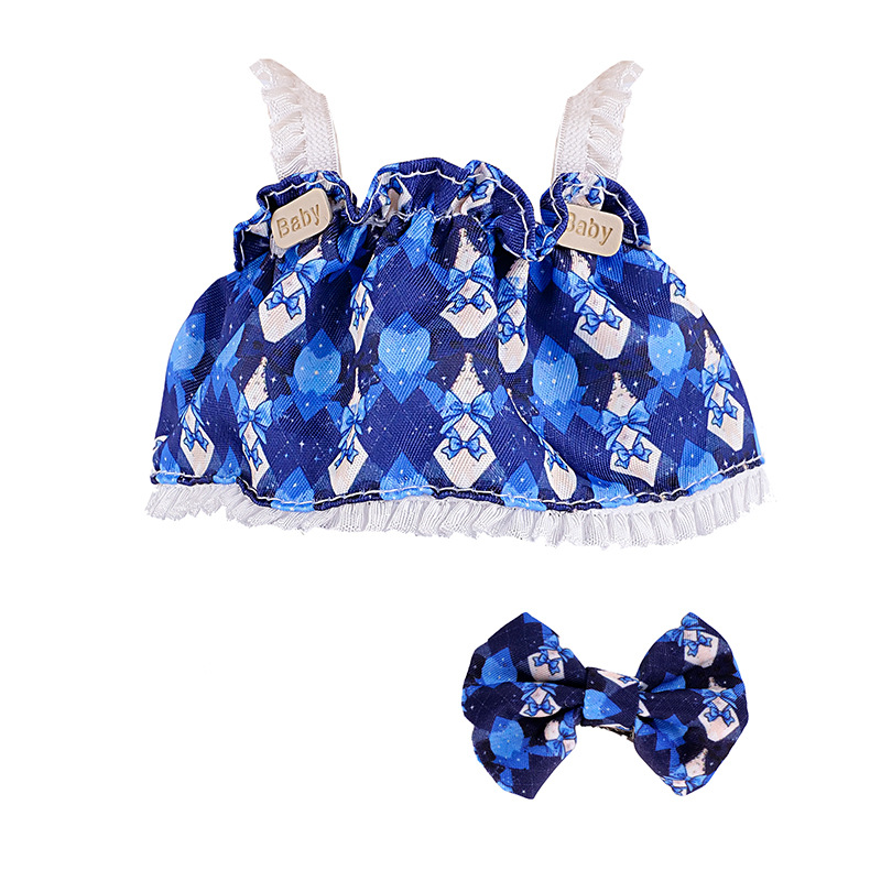 New first and second generation Labubu Labubu party pendant 17cm doll clothes doll sweet skirt