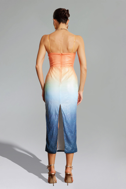 Lexy Gradient Squins Midi Dress