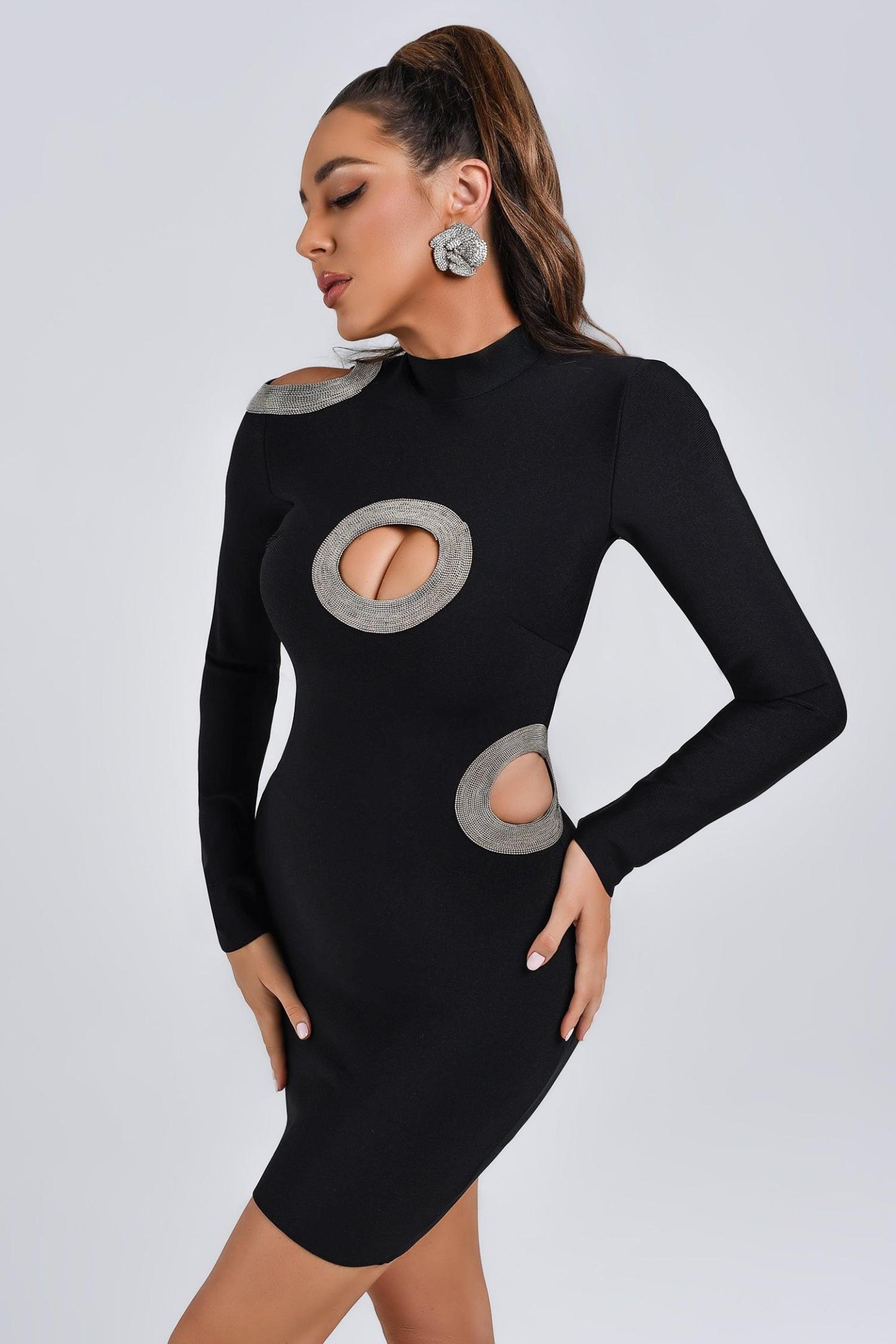 Shanice Cutout Mini Bandage Dress - Bellabarnett