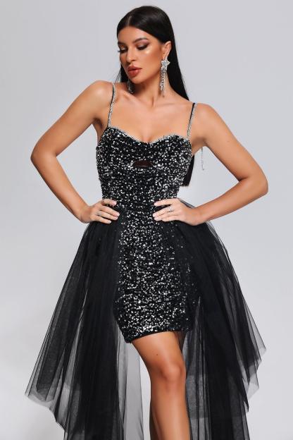 Geralynne Sequin Mini Dress - Bellabarnett