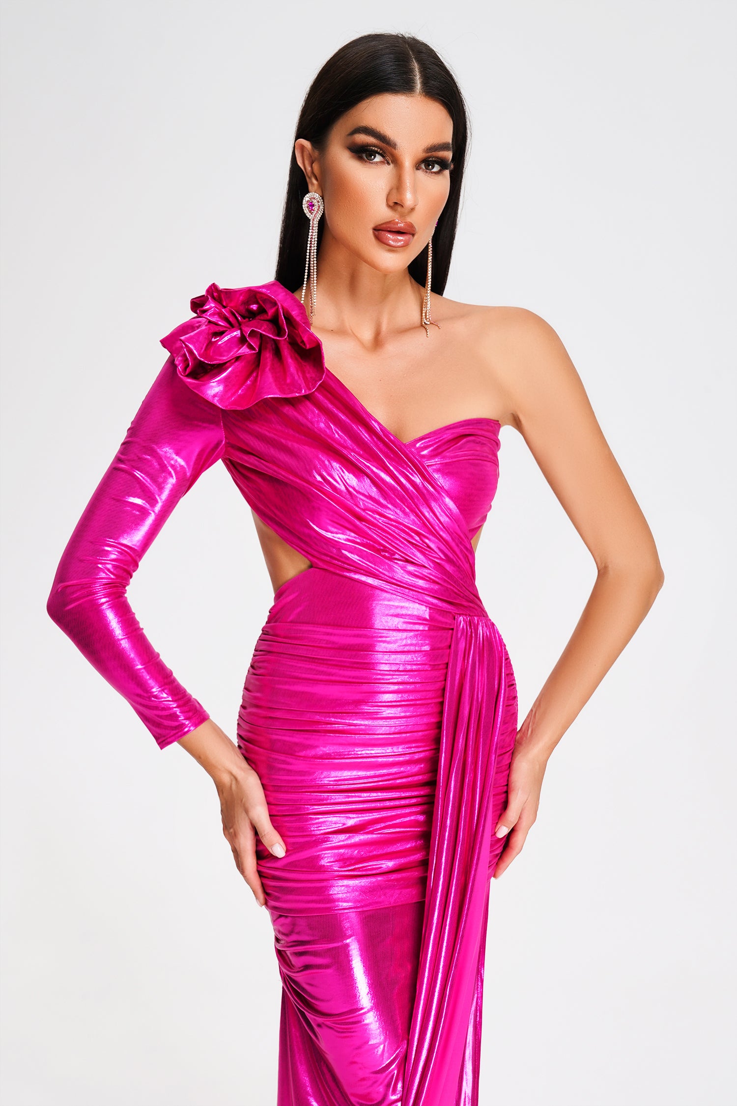 Iva One Shoulder Maxi Dress
