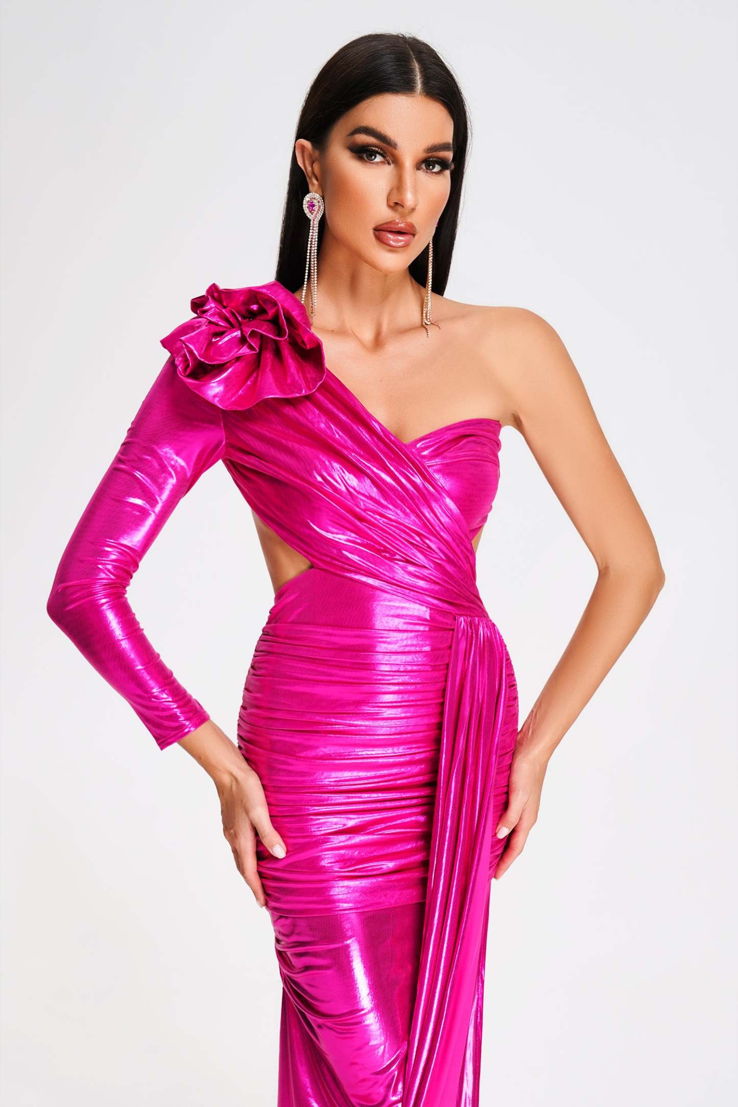 Iva One Shoulder Maxi Dress