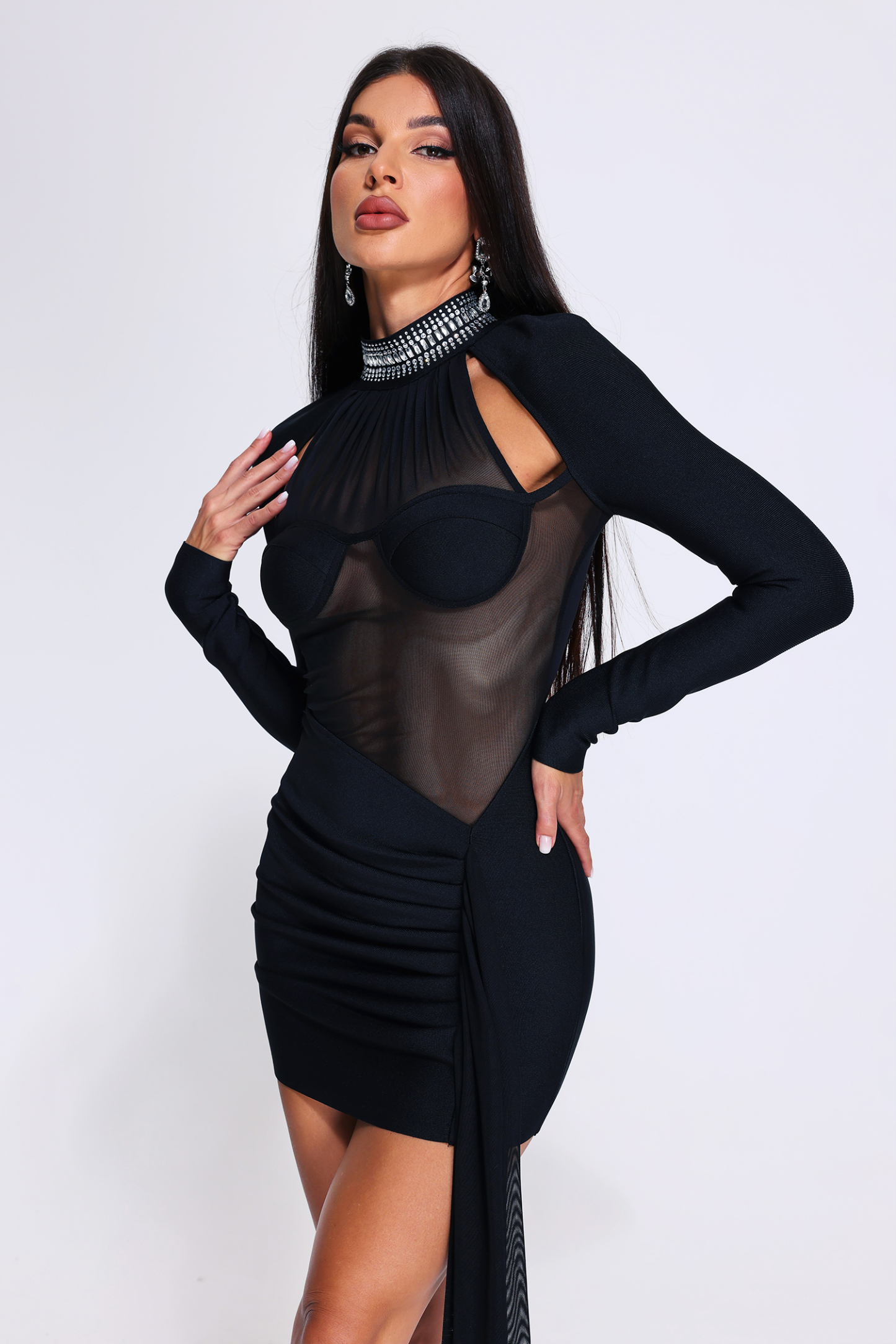 Ikora Cutout Mesh Dress