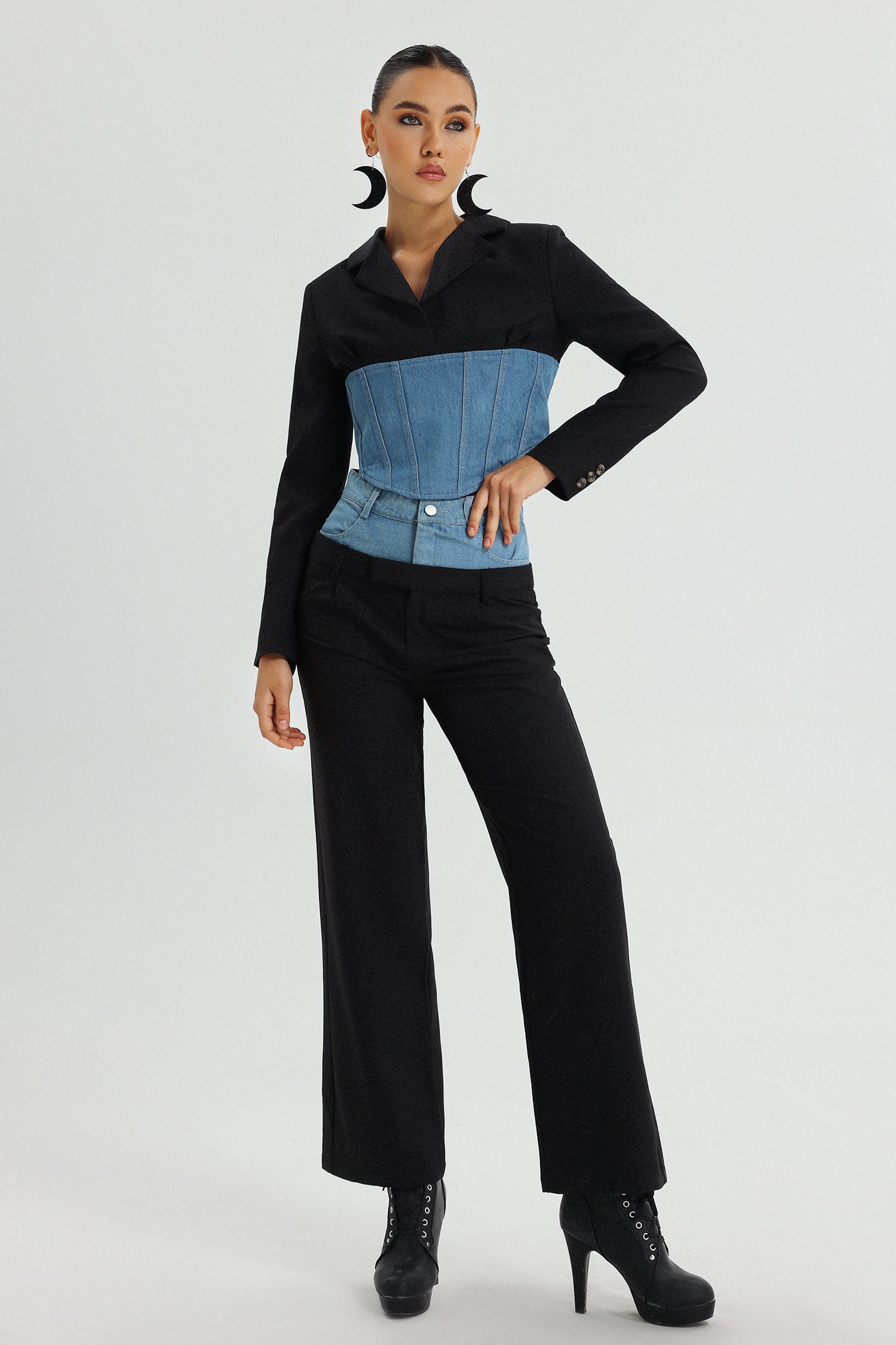 Ivy Patchwork Denim Set - Pants