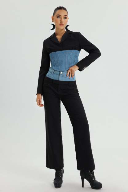Ivy Patchwork Denim Set - Pants
