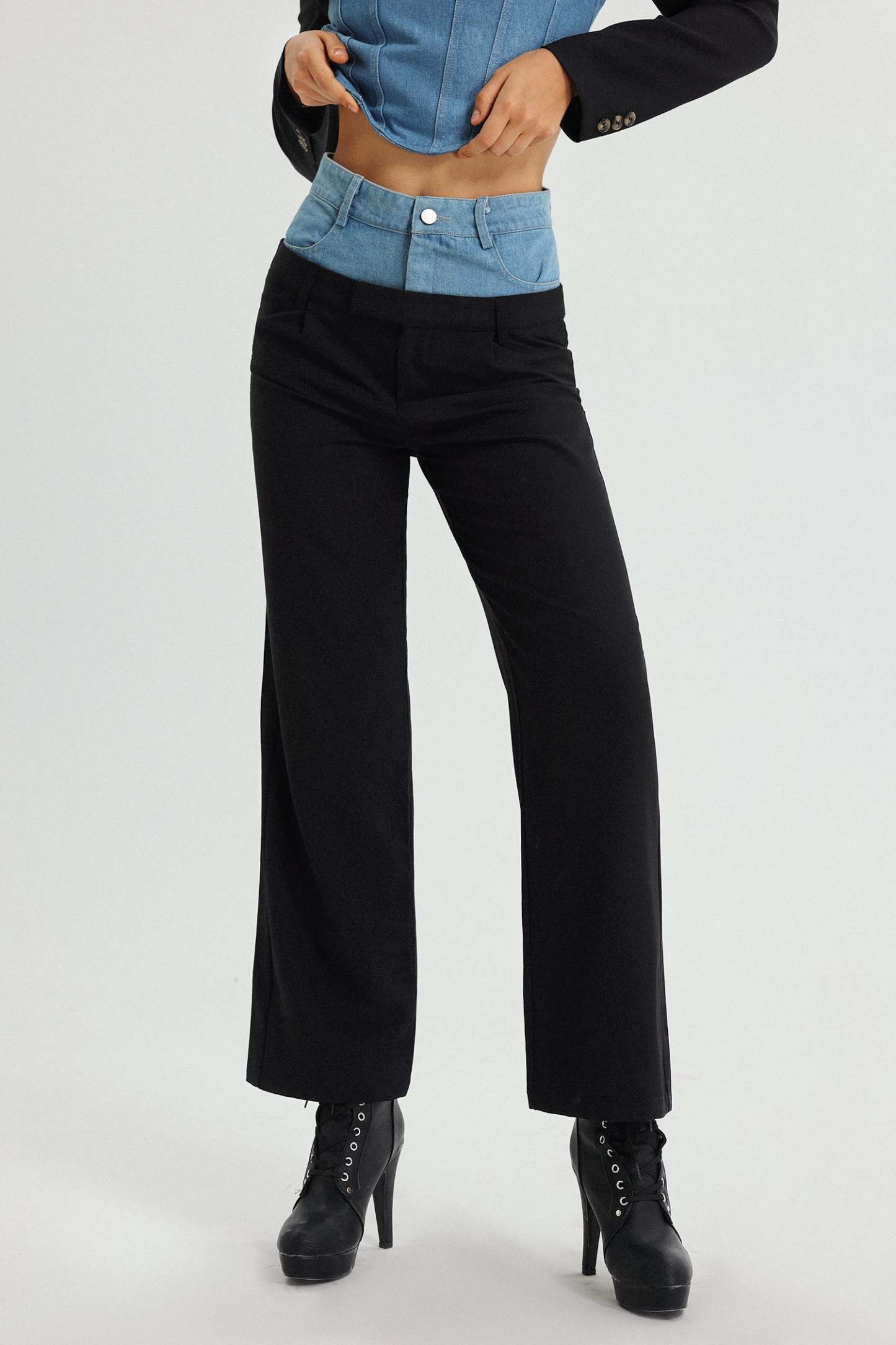 Ivy Patchwork Denim Set - Pants