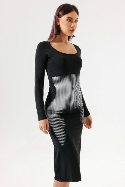 Maoma Printed Midi Dress