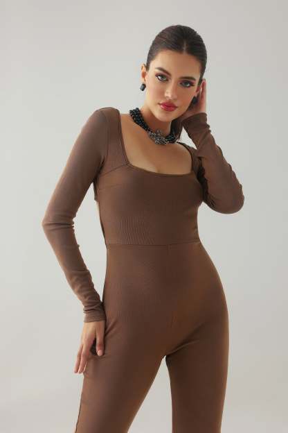 Verde Square-Cut Collar Jumpsuit