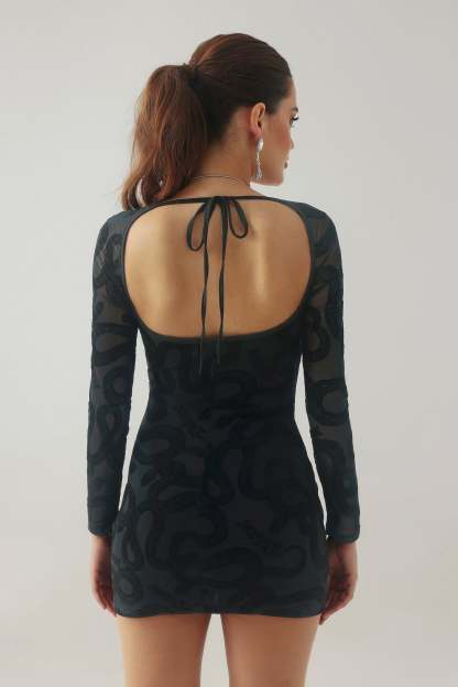 Ymmi Lace Cutout Mini Dress