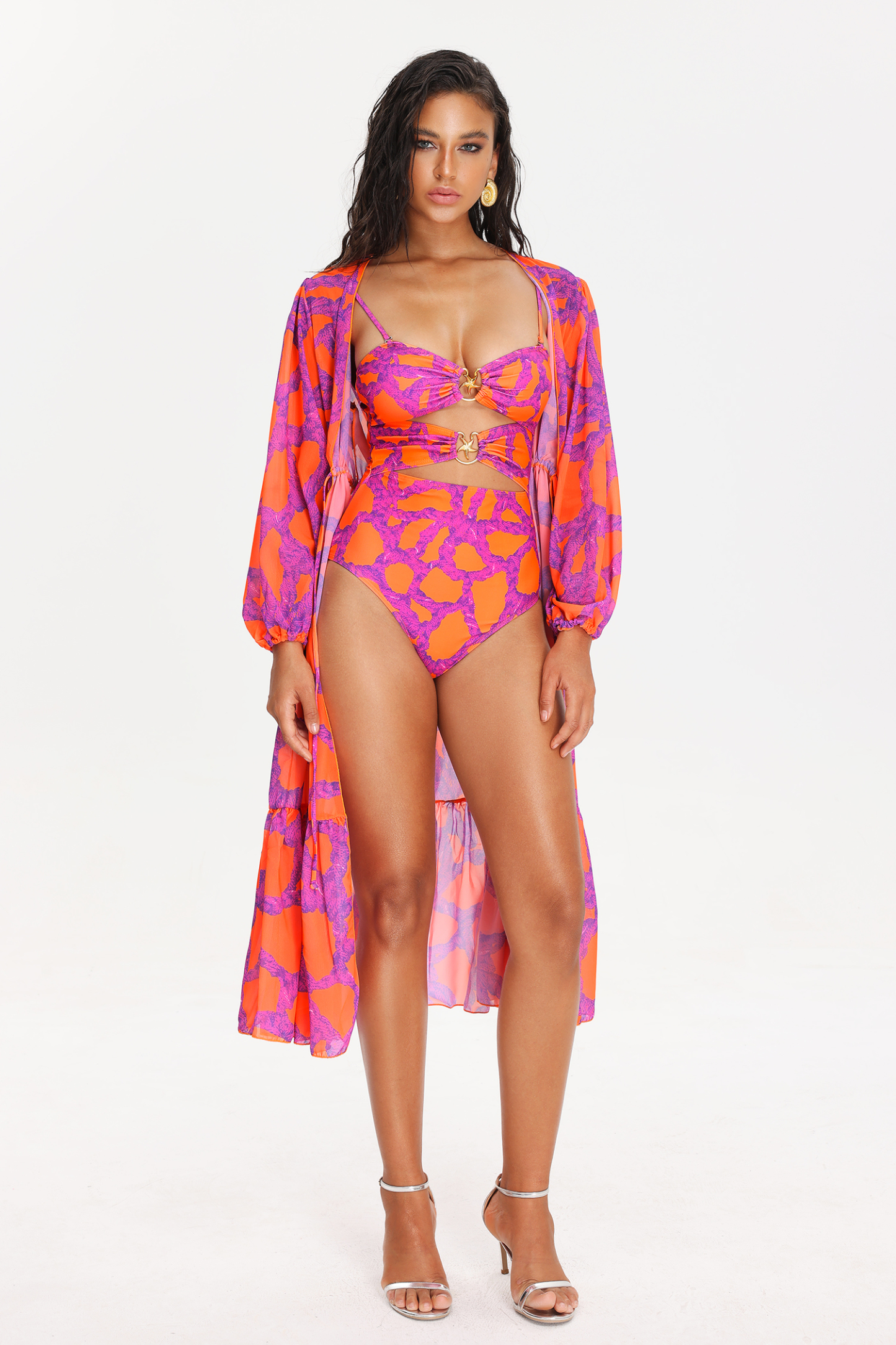 Lyla Pink Print Swimwear Set