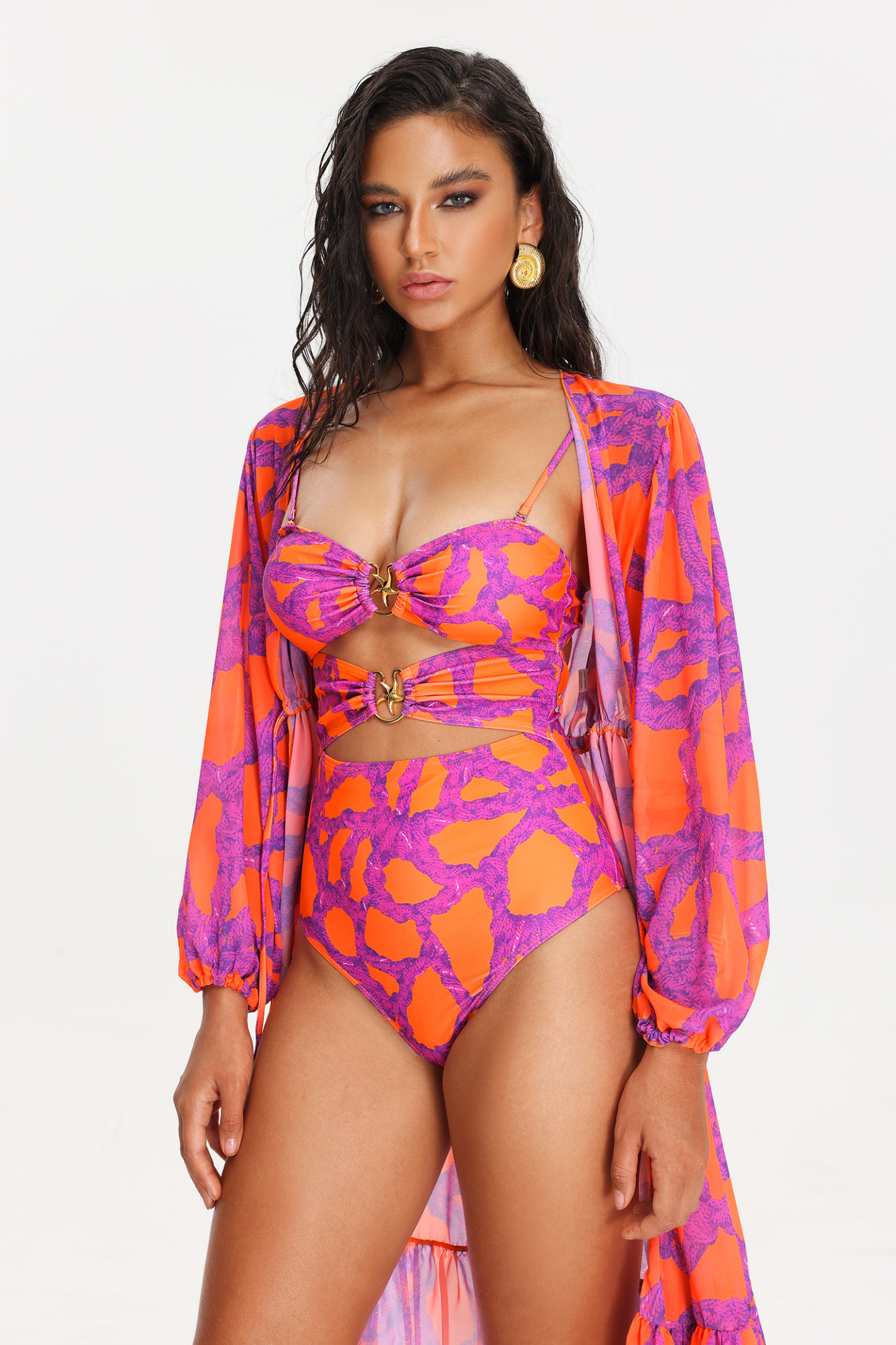 Lyla Pink Print Swimwear Set