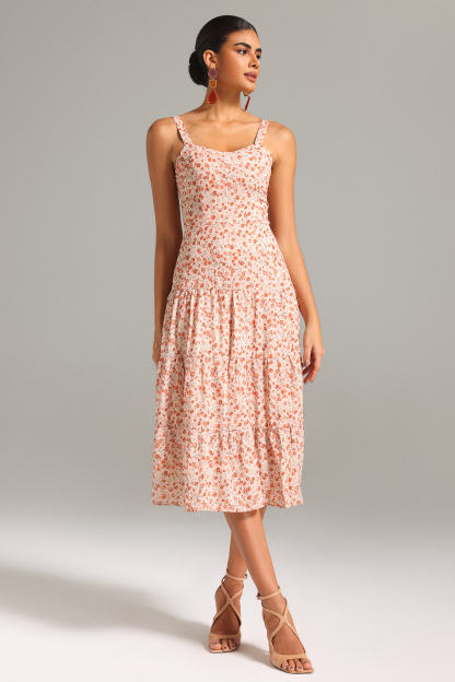 Jaelyn Floral Printed Midi Dress